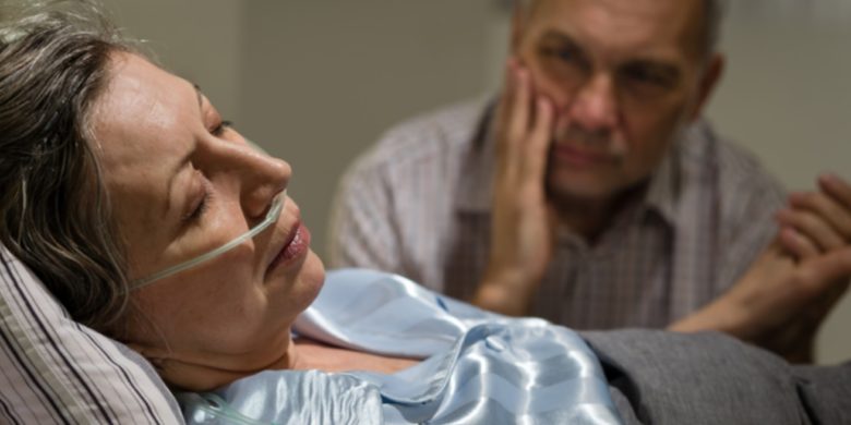 Man thinking about burial insurance for terminal illness patients